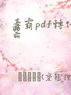 毒霸pdf转化器