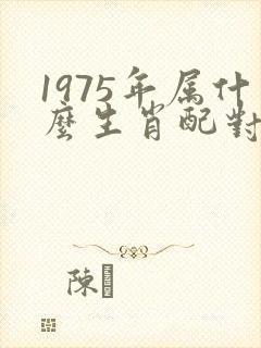 1975年属什么生肖配对最好
