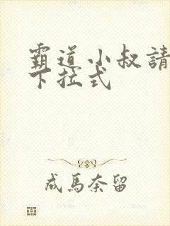 霸道小叔请轻撩下拉式