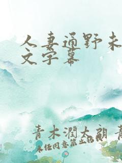 人妻通野未帆中文字幕