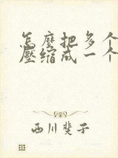 怎么把多个图片压缩成一个pdf