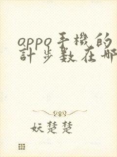 oppo手机的计步数在哪