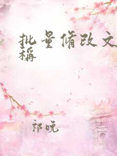 批量修改文件名称