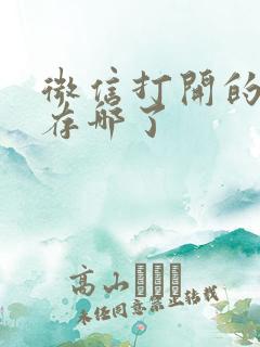 微信打开的文件存哪了