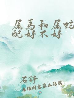 属马和属蛇的婚配好不好