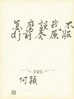 怎么说我不爱你dj前奏原版