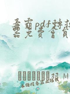 毒霸pdf转换器免费会员