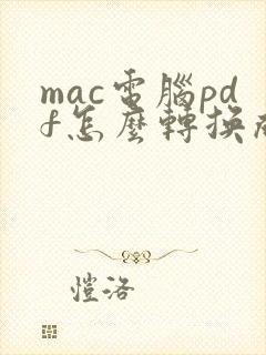 mac电脑pdf怎么转换成word文档