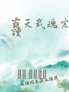 霸天武魂完整阅读