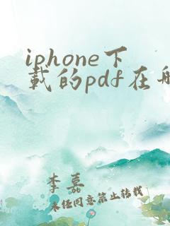 iphone下载的pdf在哪看