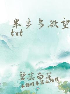 半步多欲望传说txt