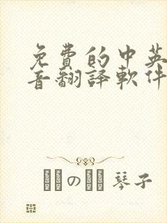 免费的中英文语音翻译软件