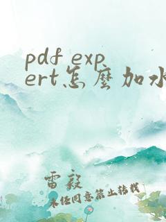pdf expert怎么加水印
