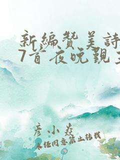 新编赞美诗157首夜晚觐主歌