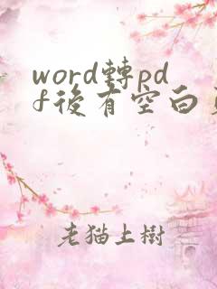 word转pdf后有空白页怎么处理