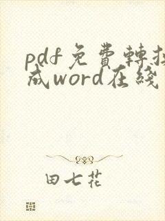 pdf免费转换成word在线免费