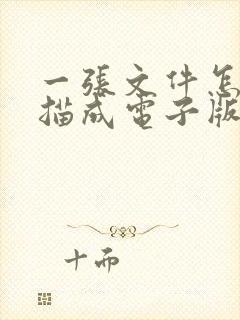 一张文件怎么扫描成电子版