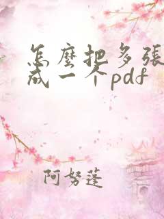 怎么把多张图合成一个pdf