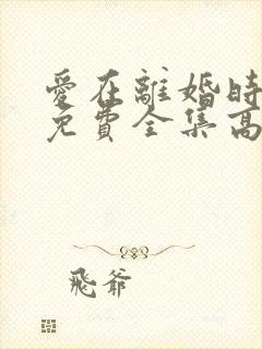 爱在离婚时短剧免费全集高清云