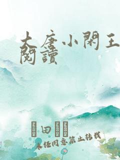 大唐小闲王全文阅读