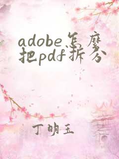 adobe怎么把pdf拆分