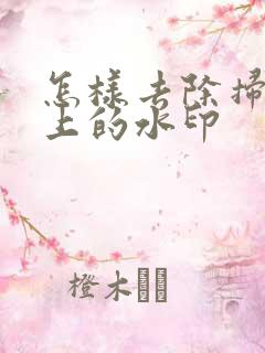 怎样去除扫描件上的水印