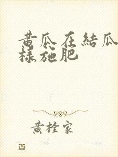 黄瓜在结瓜期怎样施肥