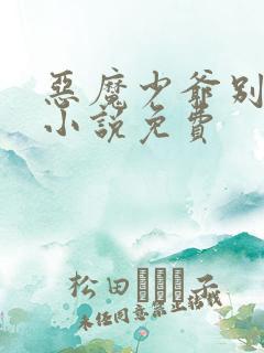 恶魔少爷别吻我小说免费