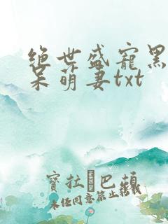 绝世盛宠黑帝的呆萌妻txt