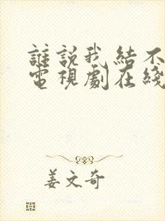谁说我结不了婚电视剧在线