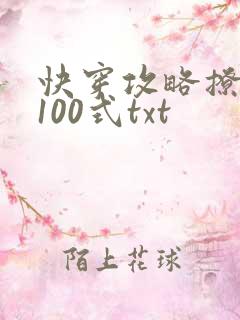 快穿攻略撩男神100式txt