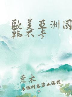 欧美亚洲国产日韩不卡