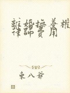离婚抚养权官司律师费用