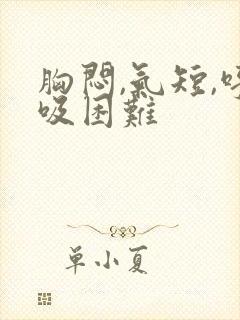 胸闷,气短,呼吸困难