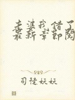 老婆我错了小说最新章节阅读全文