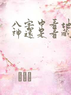 八字中看地支十神还是看藏干十神