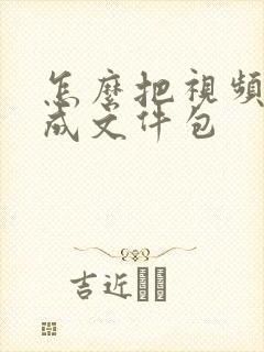 怎么把视频压缩成文件包
