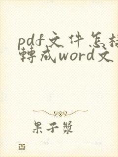 pdf文件怎样转成word文件打开