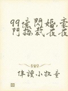 99亿闪婚,豪门总裁夜夜忙