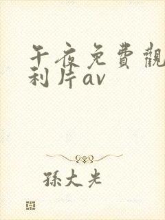 午夜免费观看福利片av