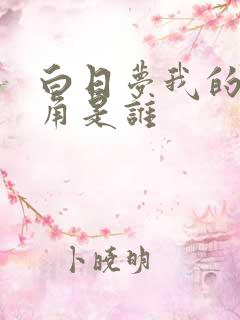 白日梦我的男主角是谁