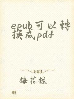 epub可以转换成pdf