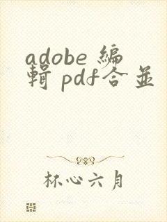 adobe 编辑 pdf合并