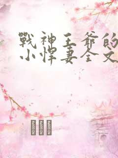 战神王爷的甜宠小悍妻全文免费阅读