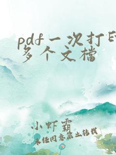 pdf一次打印多个文档