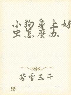 小狗身上好多蜱虫怎么办