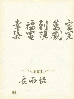幸福到万家40集电视剧完整版