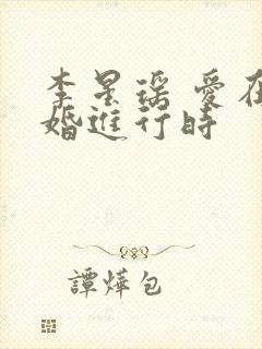 李星瑶 爱在离婚进行时