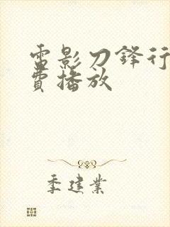 电影刀锋行动免费播放
