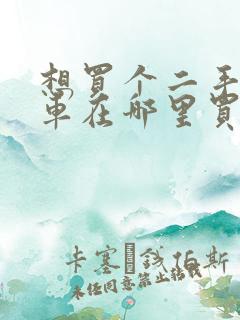 想买个二手电动车在哪里买